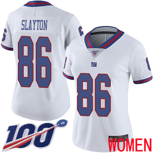Women New York Giants #86 Darius Slayton Limited White Rush Vapor Untouchable 100th Season Football NFL Jersey->new york giants->NFL Jersey
